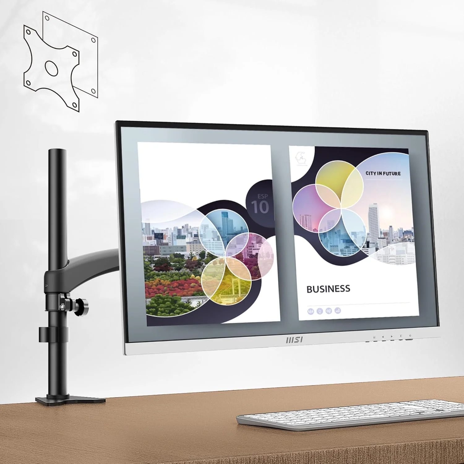 MSI Monitor PRO MP275 E2 27" IPS (FHD) 120Hz With Speaker - Black - Image 6