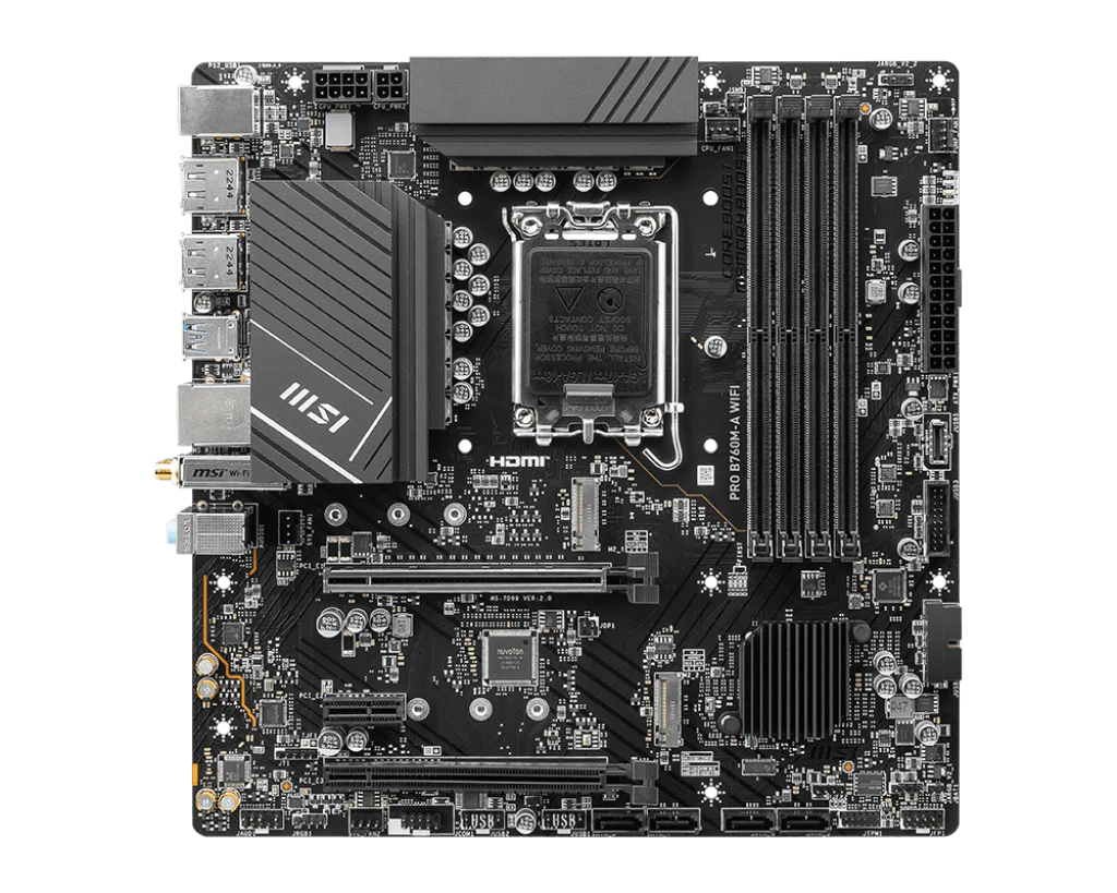 MSI PRO B760M-A WiFi 6E Intel 14th 13th 12th Series DDR5 - Image 3