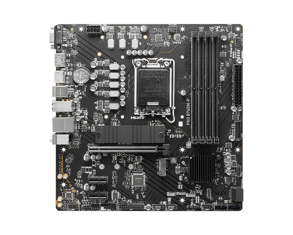 MSI PRO B760M-P Motherboard Intel B760 LGA 1700 Micro ATX MOTHERBOARD - Image 3