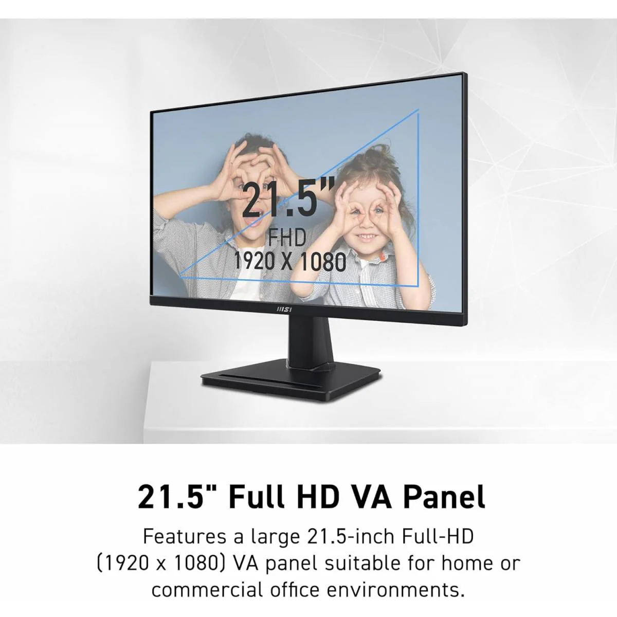 MSI PRO MP225V 22" VA FHD 100Hz Office Monitor - Black - Image 2