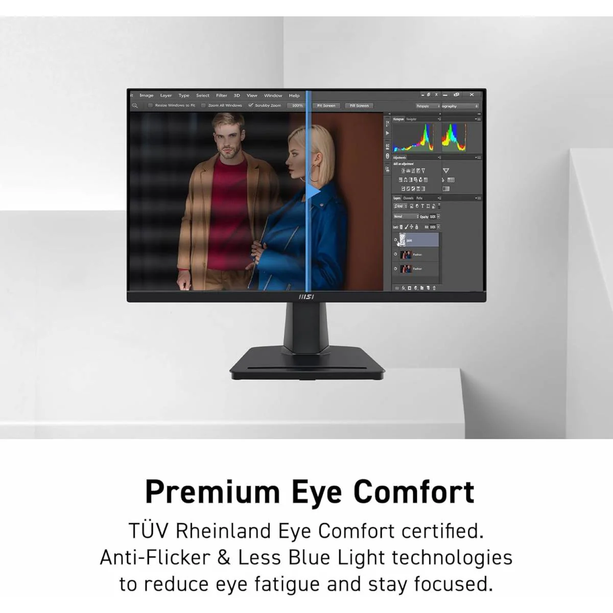 MSI PRO MP225V 22" VA FHD 100Hz Office Monitor - Black - Image 7