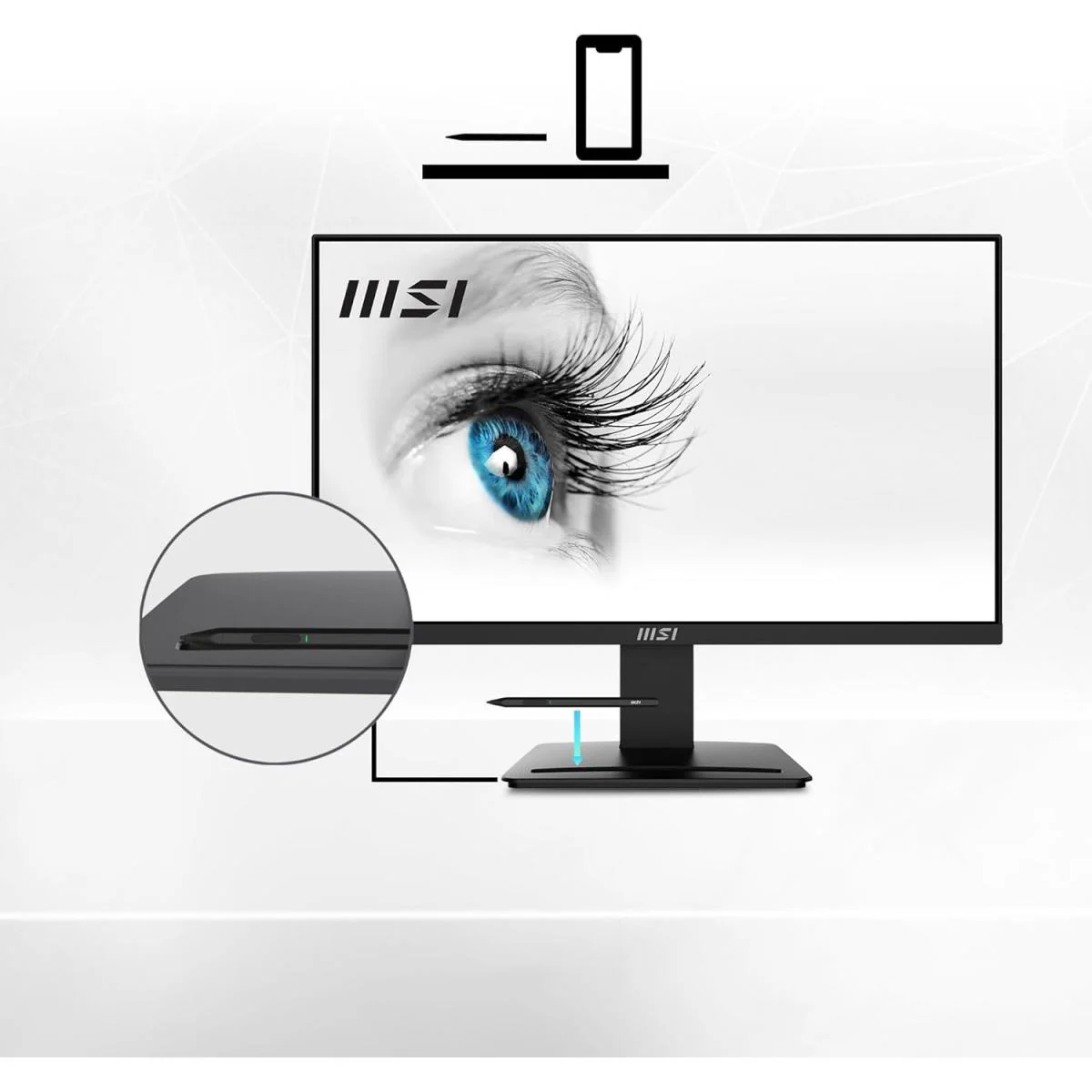 MSI PRO MP2412 24"FHD 100Hz TUV Certified Eyesight Protection 1ms HDMI & Display Port (1.2a) - Black - Image 7