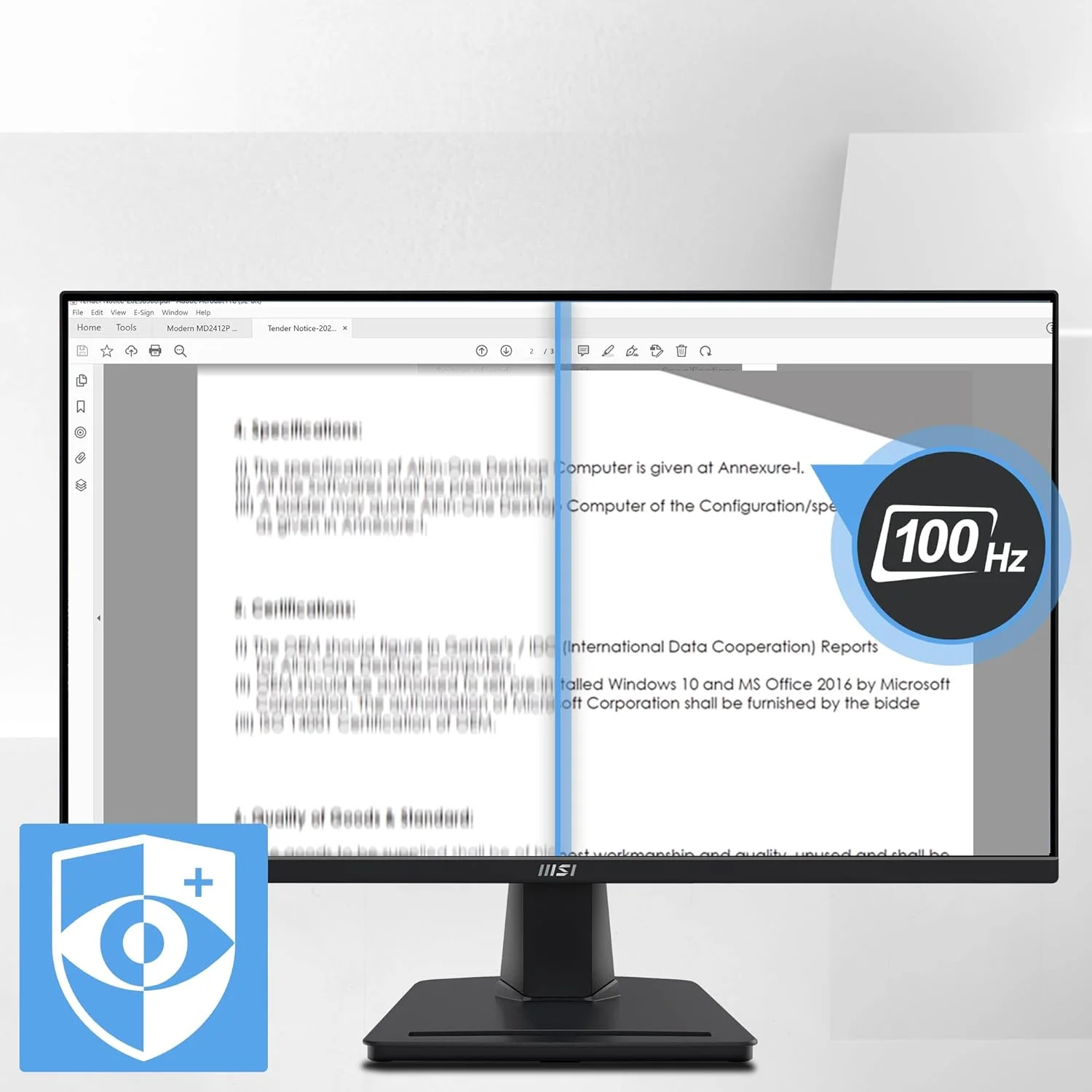 MSI PRO MP275Q 27" IPS 2K 100Hz HDMI & DP HDR Ready Built-In Speaker Office Monitor - Black - Image 7