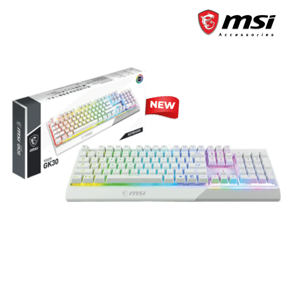 MSI Vigor GK30 RGB 6-Zone RGB Lighting Gaming Keyboard - Image 9
