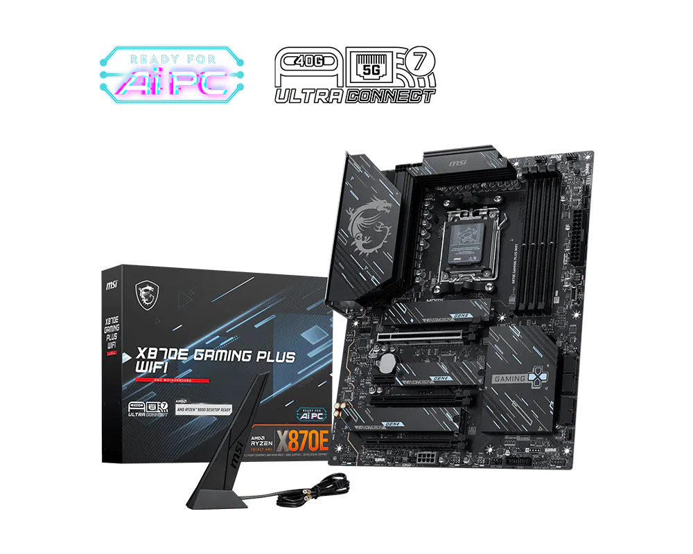 MSI X870E Gaming Plus WiFi 7 ATX AMD AM5 SPS VRM DDR5 - Image 3