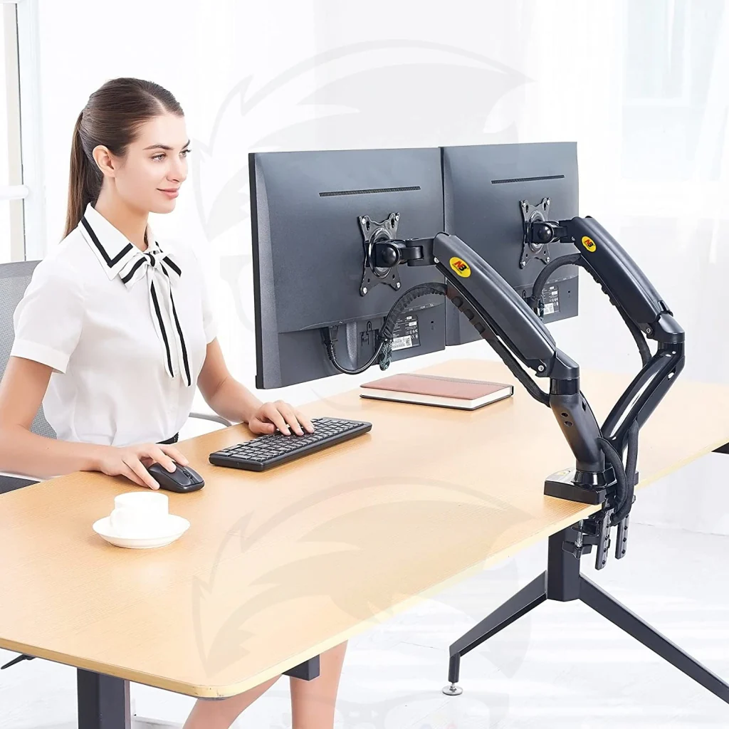 NB North Bayou F160 Dual Monitor Desk Mount Stand Full Motion Swivel Computer Monitor Arm for Two Screens - Image 4