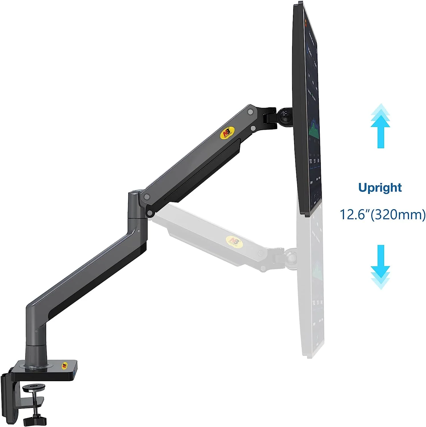 NB North Bayou G40 Monitor Arm Full Motion for 22''-40'' Monitor Stand - Image 4