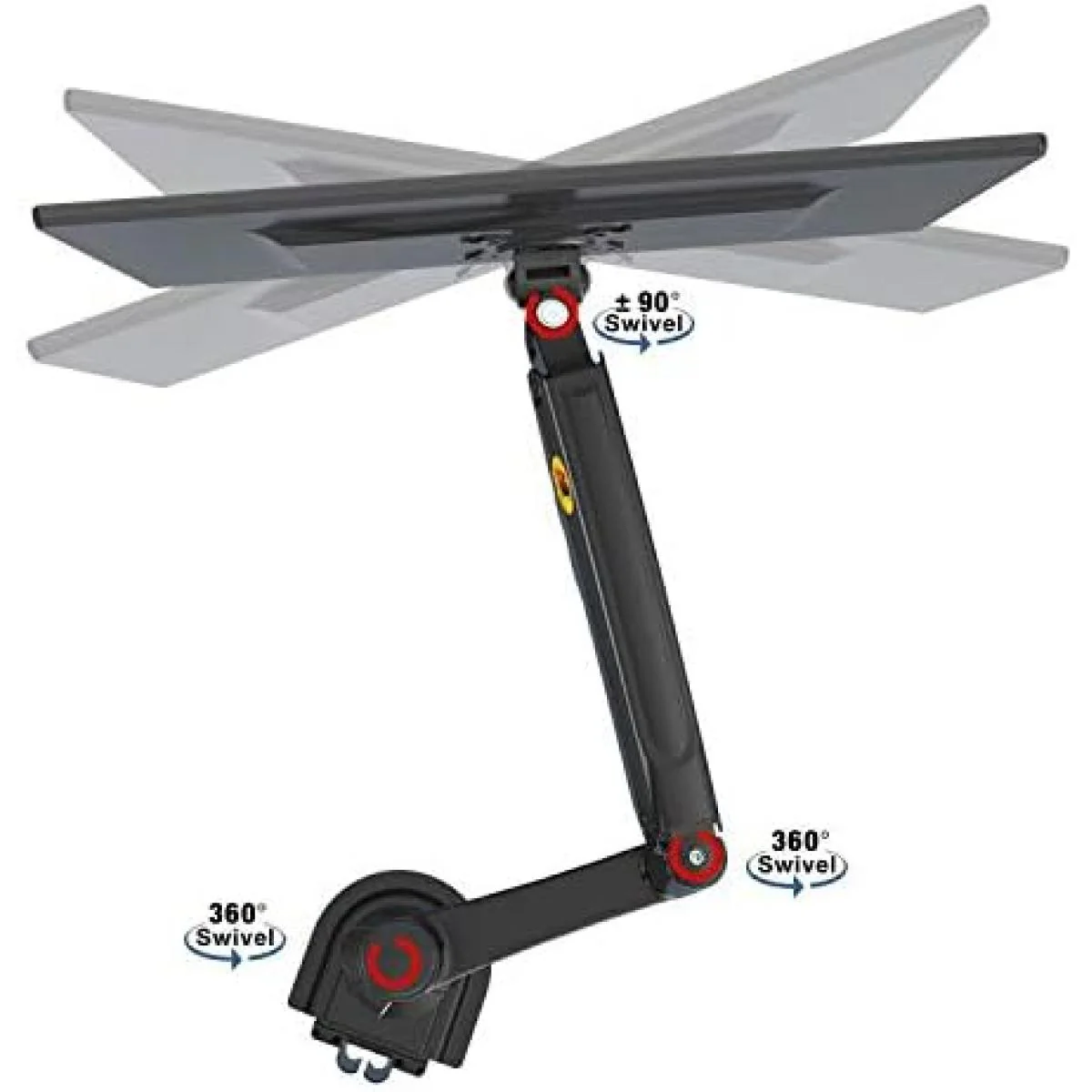 NB North Bayou H100 22" to 35" Adjustable Universal Monitor Arm Gas-Spring Desk Mount - Image 3