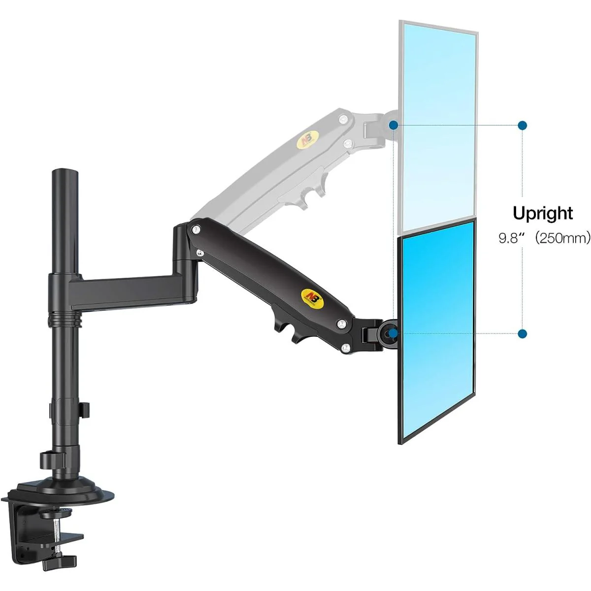 NB North Bayou H100 22" to 35" Adjustable Universal Monitor Arm Gas-Spring Desk Mount - Image 5