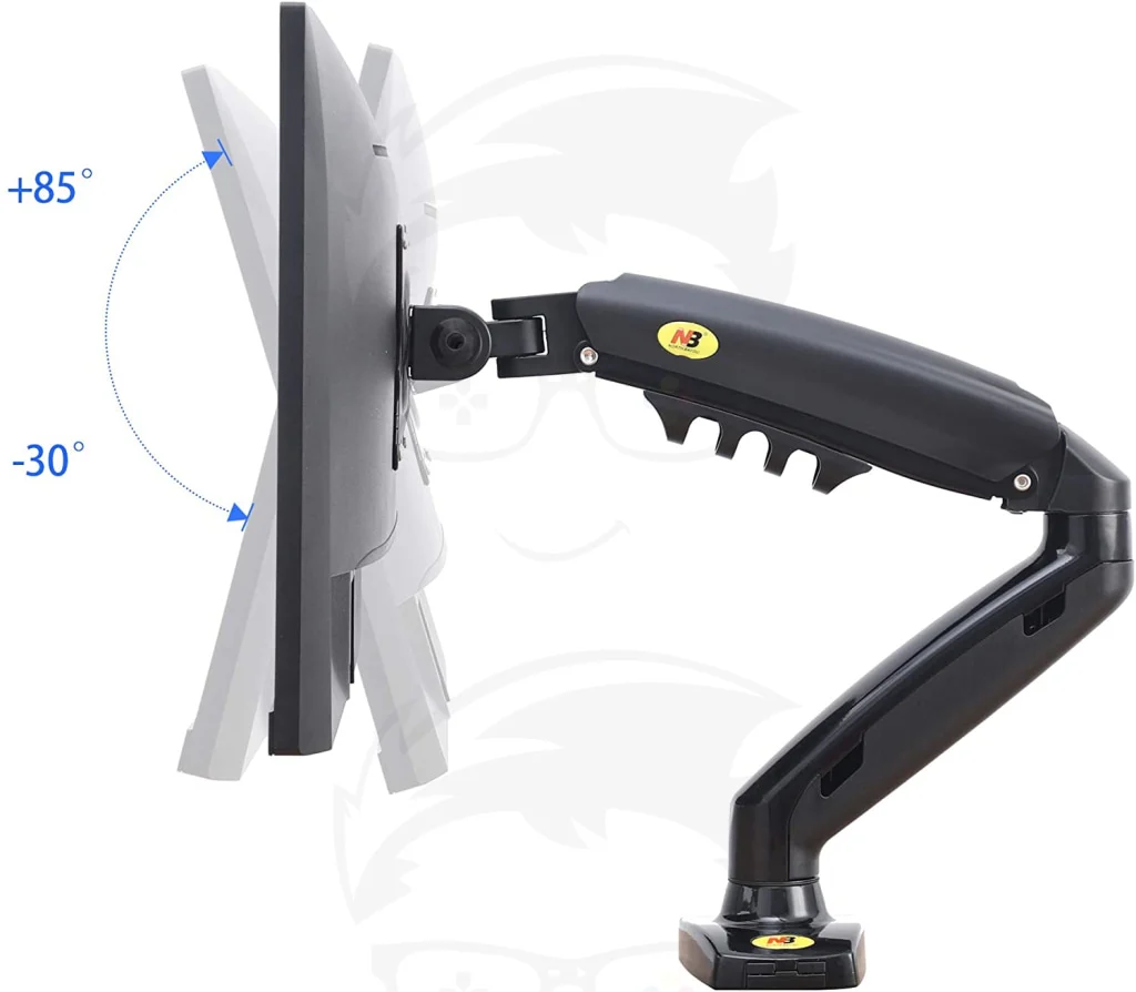 NB North Bayou F80 Monitor Desk Mount Stand Motion Swivel Monitor Arm Black - Image 3