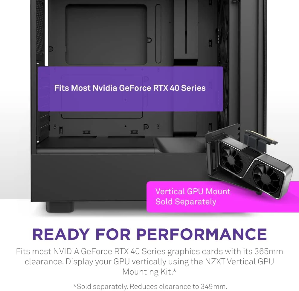 NZXT H5 Flow RGB ATX Tempered Glass Mid Tower (BLACK) Gaming Case - Image 3
