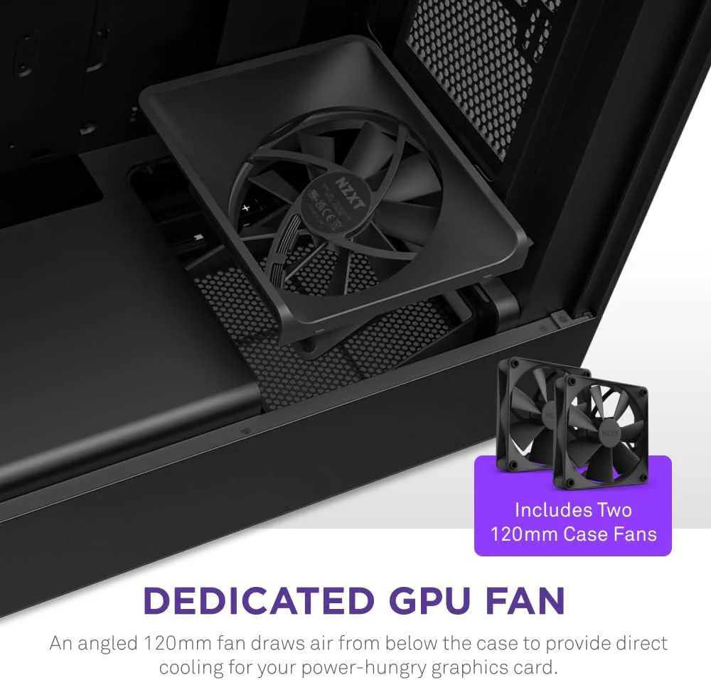 NZXT H5 Flow RGB ATX Tempered Glass Mid Tower (BLACK) Gaming Case - Image 5