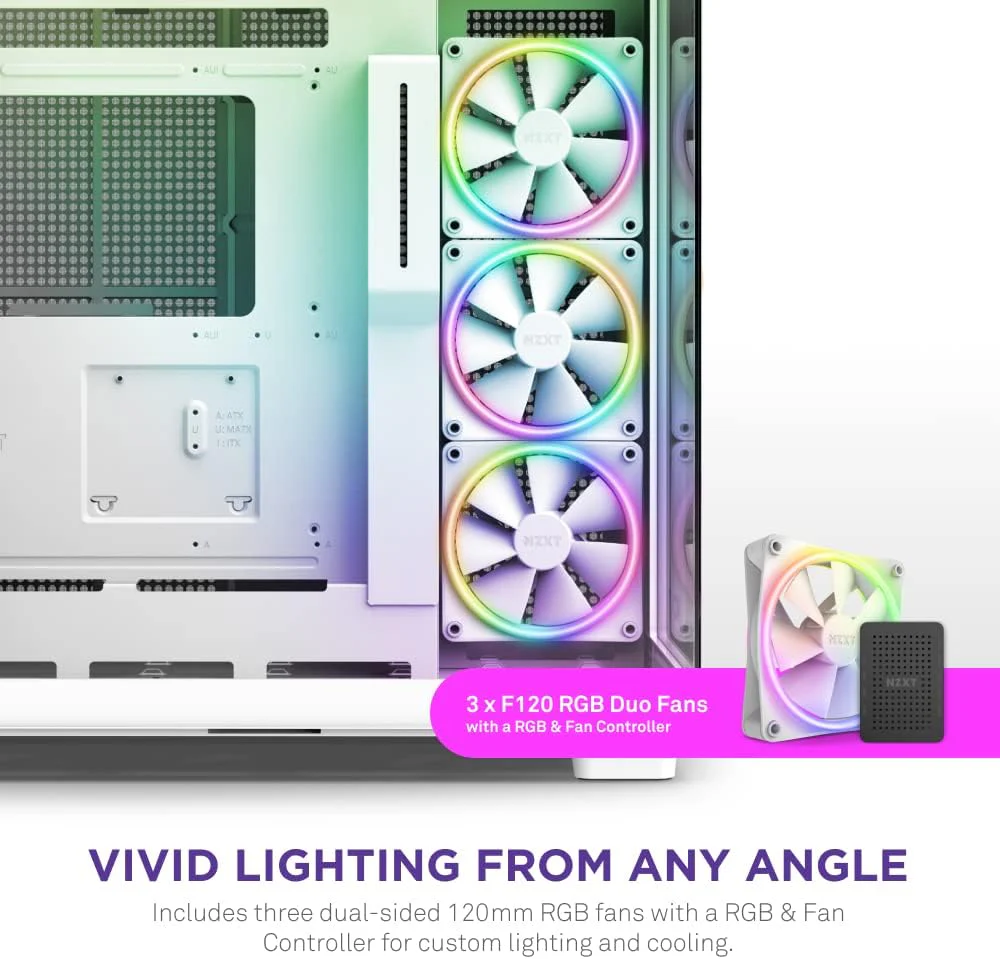NZXT H9 Elite Premium Dual-Chamber Mid-Tower Tempered Glass Gaming Case - Image 4