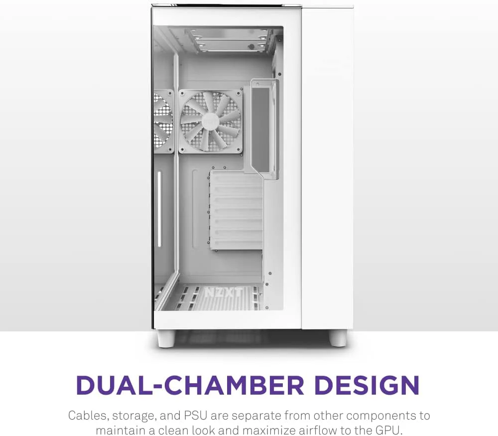 NZXT H9 Elite Premium Dual-Chamber Mid-Tower Tempered Glass Gaming Case - Image 5