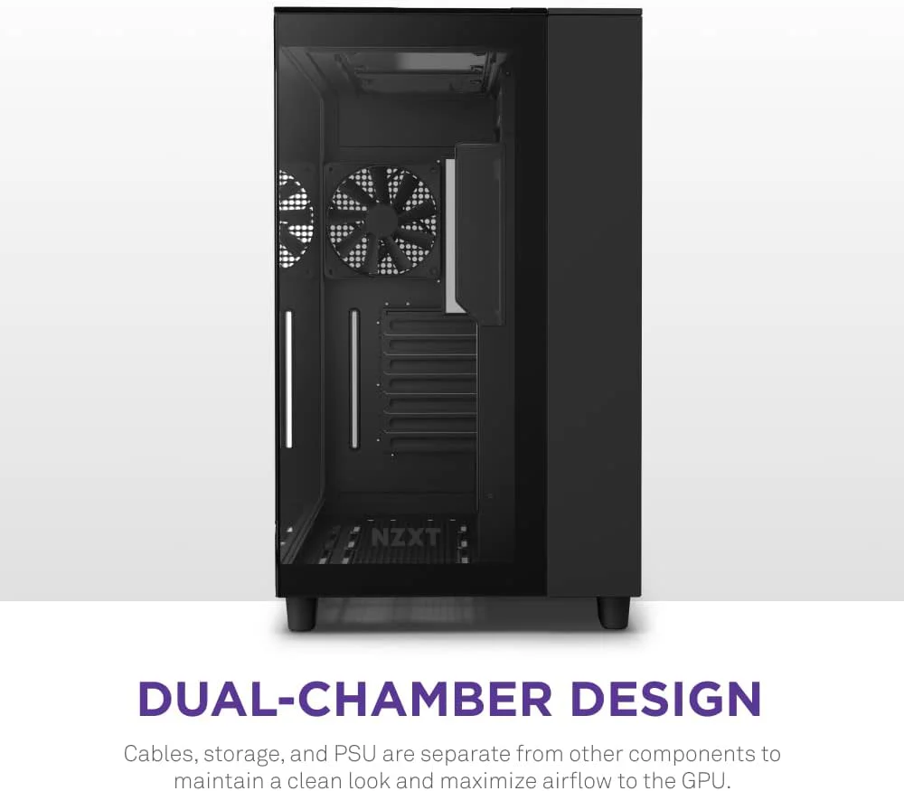 NZXT H9 Elite Premium Dual-Chamber Mid-Tower Tempered Glass Gaming Case - Image 4