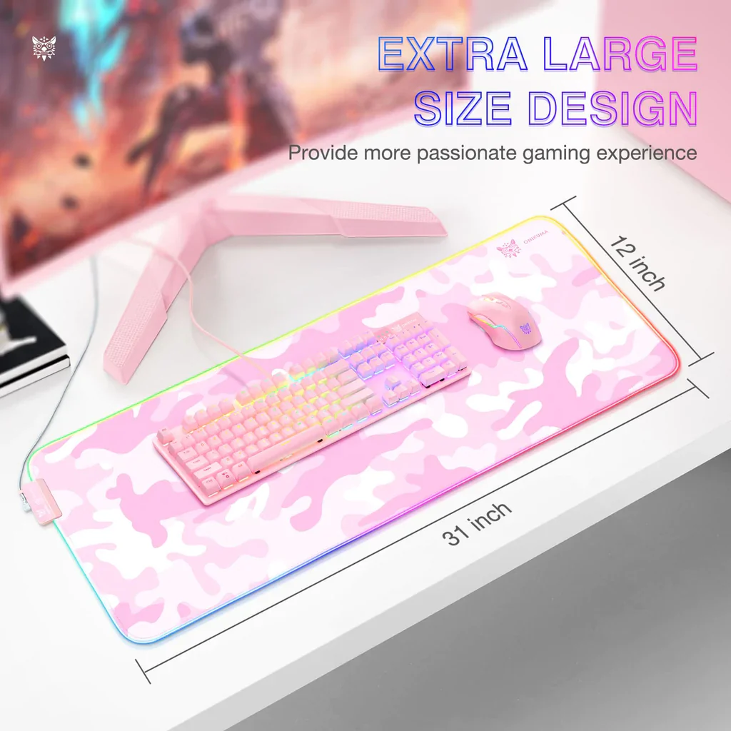 Onikuma g5 RGB Glowing Mouse Pad - Image 3