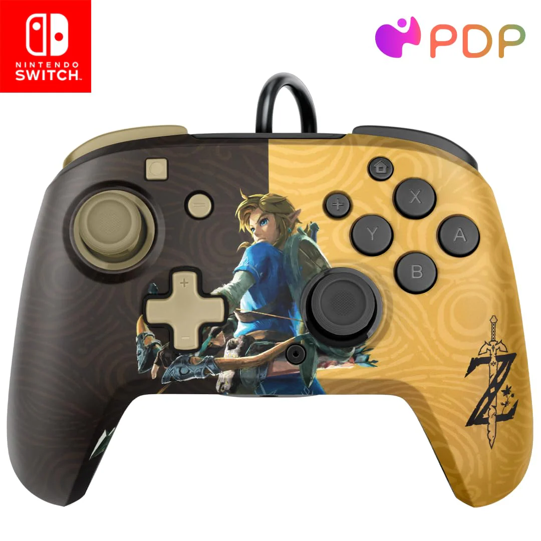 PDP Nintendo Switch Rematch Zelda Warrior Link Wired Controller - Image 2