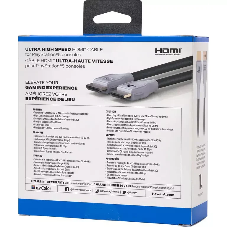 PowerA Ultra High Speed HDMI Cable for Playstation 5, Cable, HDMI 2.1, PS5, Officially Licensed - Image 3