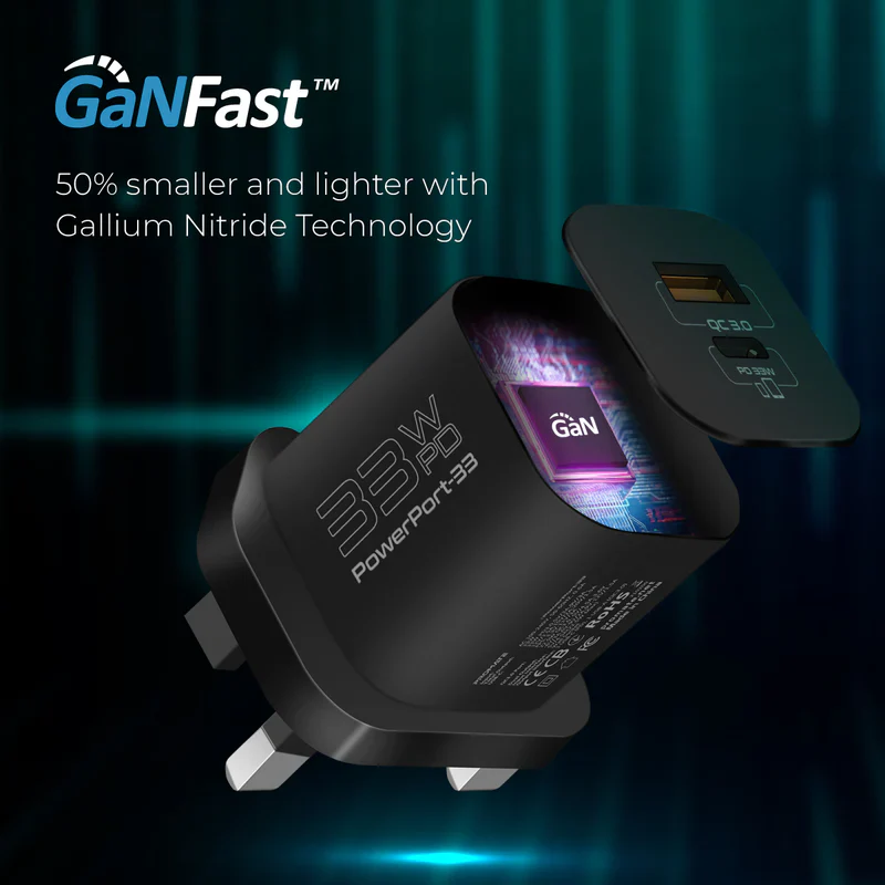 Promate 33W Power Delivery GaNFastâ„¢ Charging Adapter - Image 3