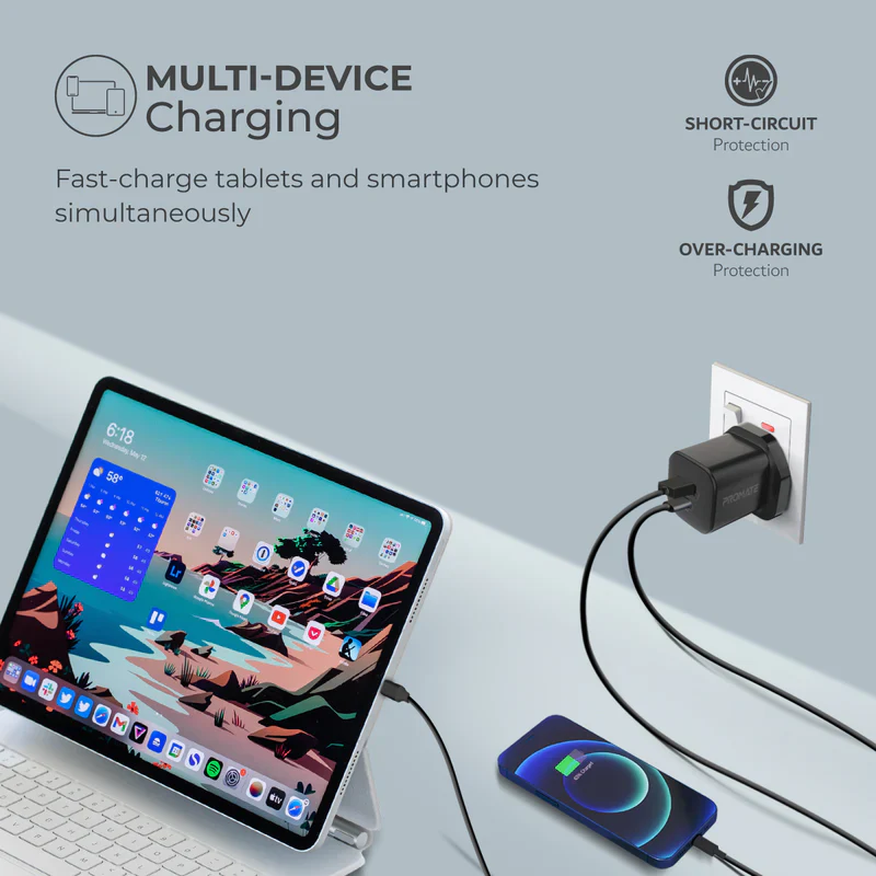 Promate 33W Power Delivery GaNFastâ„¢ Charging Adapter - Image 5