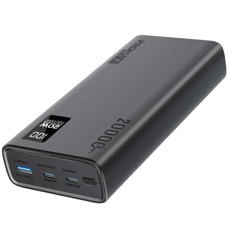 Promate Bolt-20PD, Power Bank 20000mAh, Ultra-Slim Portable Charger, 20W - Image 2