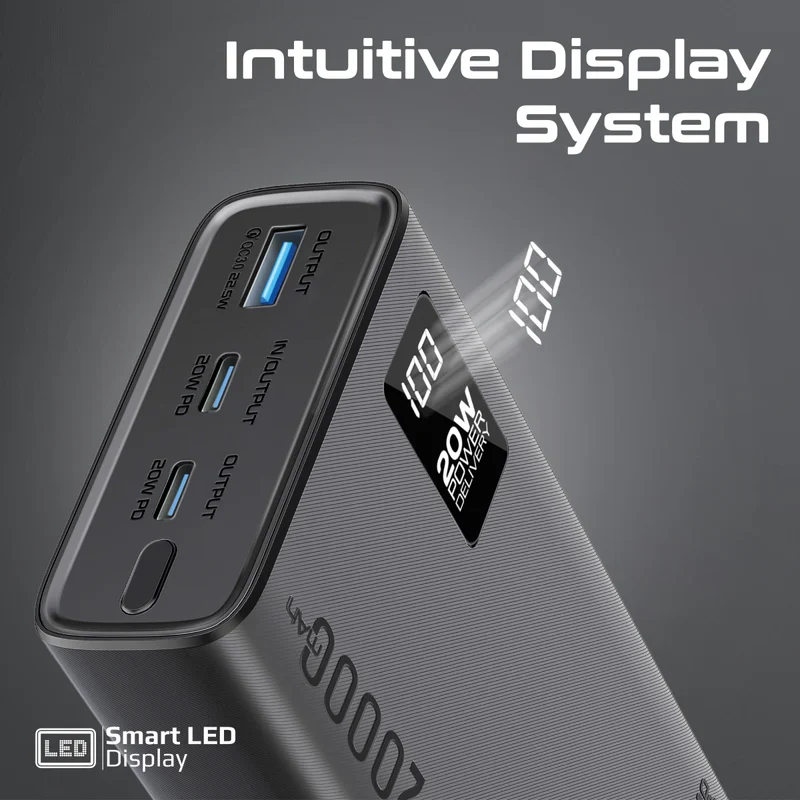 Promate Bolt-20PD, Power Bank 20000mAh, Ultra-Slim Portable Charger, 20W - Image 5