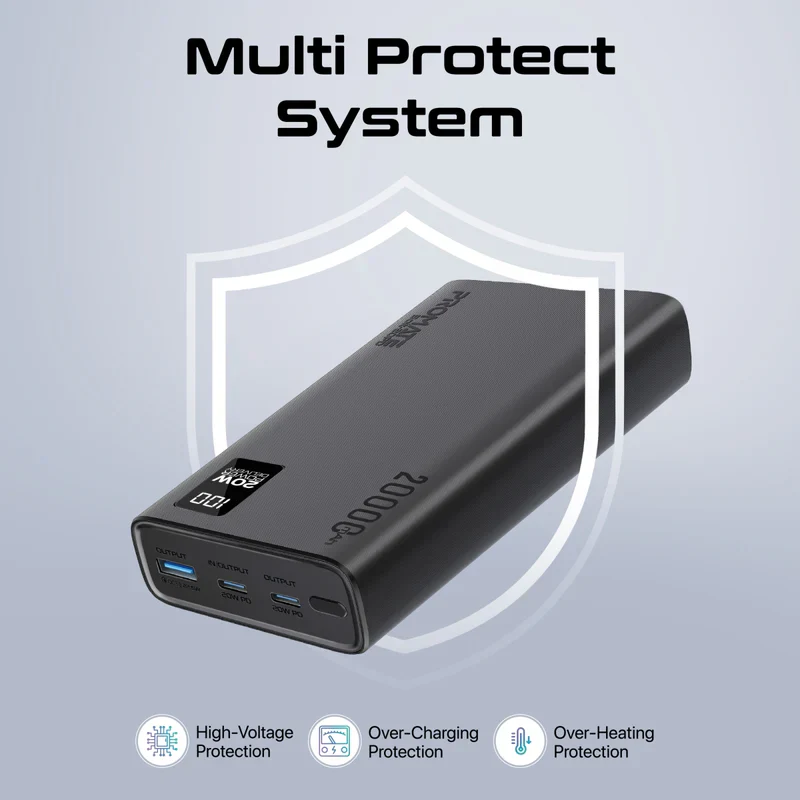 Promate Bolt-20PD, Power Bank 20000mAh, Ultra-Slim Portable Charger, 20W - Image 6