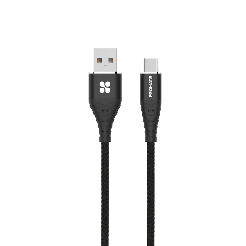 Promate CCORD-1 Fabric Braided USB-C Data Sync & Charge Cable - Image 2