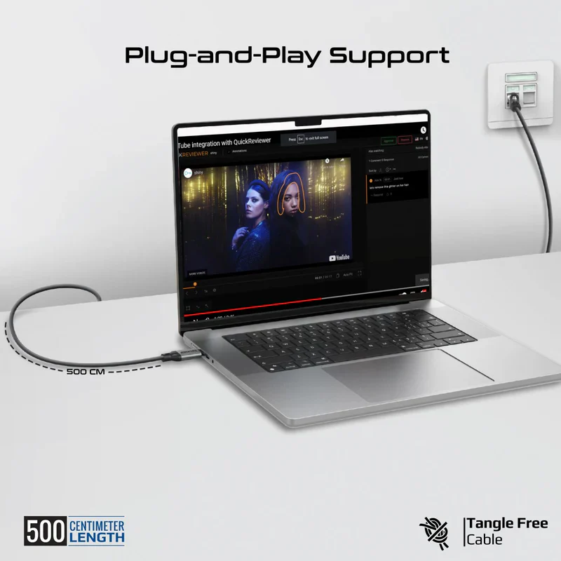 Promate Clink-RJ45 Ultra-Fast Ethernet to USB-C Adapter Cable  - Image 6