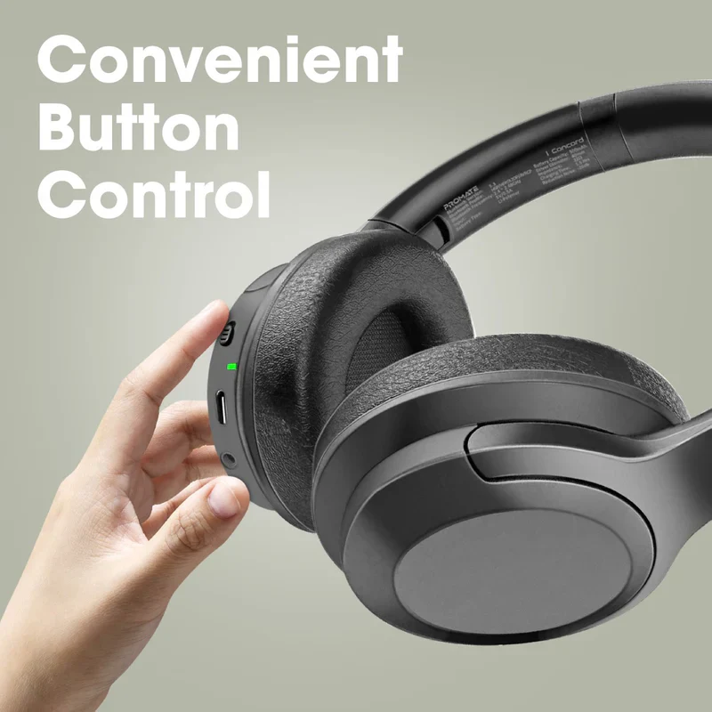 Promate Concord ANC Headphones HD Stereo Headset - Image 6
