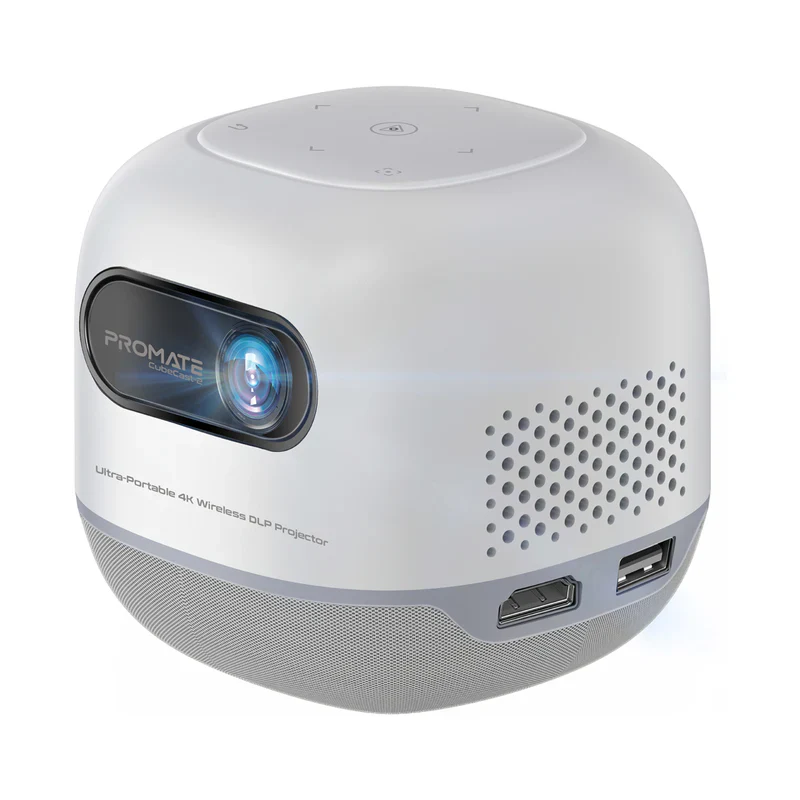 Promate CubeCast-2 Ultra-Portable 4K Wireless DLP Projector with Touch Controls - Image 2