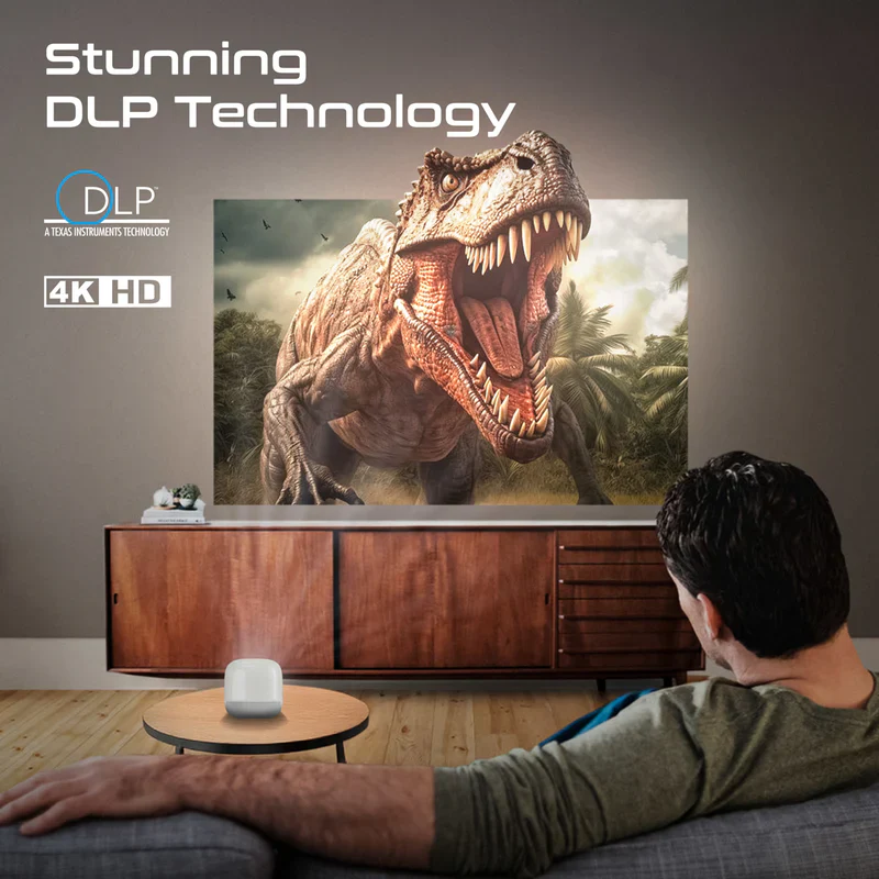 Promate CubeCast-2 Ultra-Portable 4K Wireless DLP Projector with Touch Controls - Image 3