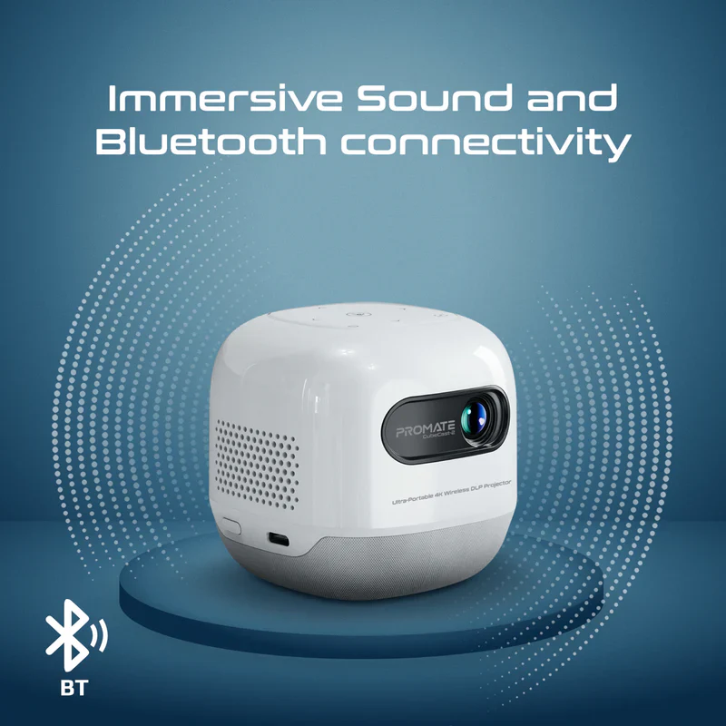 Promate CubeCast-2 Ultra-Portable 4K Wireless DLP Projector with Touch Controls - Image 6