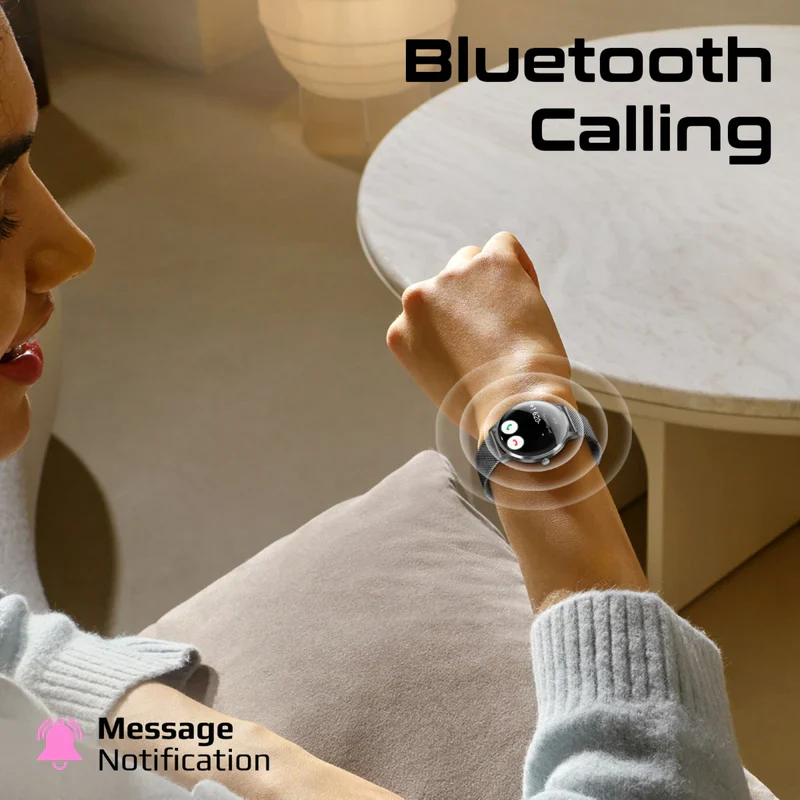 Promate Curved AMOLED Screen Fitness Tracker Smart watch w/ BT Calling - Black - Image 3