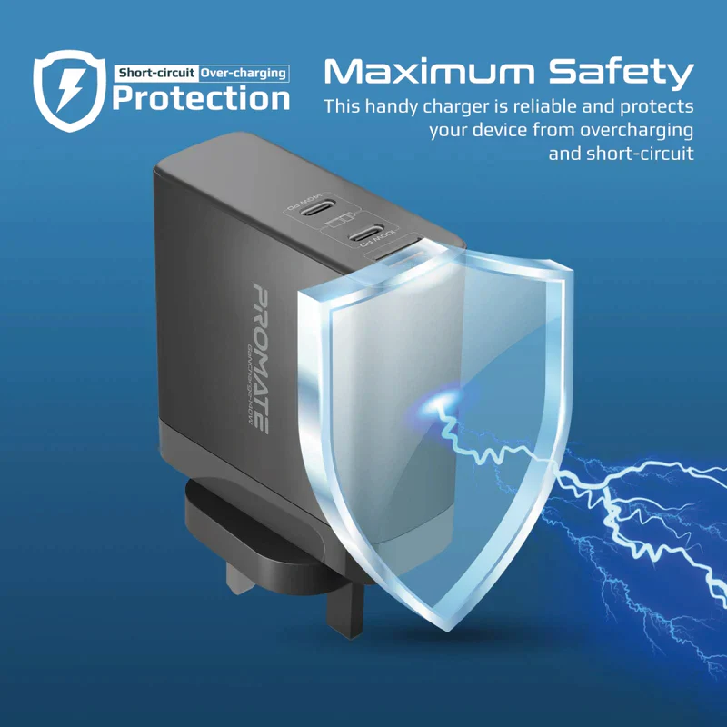 Promate GanCharge 3.1 PD 140W USB-C Fast Charger - Image 4