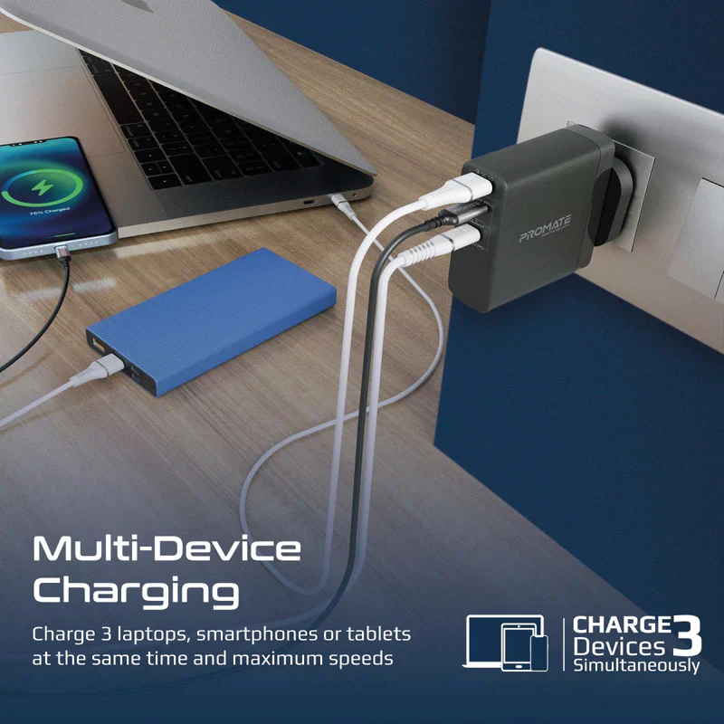 Promate GanCharge 3.1 PD 140W USB-C Fast Charger - Image 5