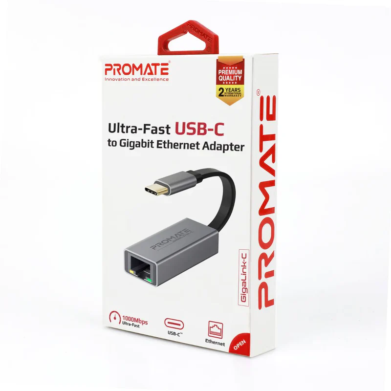 PROMATE GigaLink-C High Speed USB-C to Gigabit Ethernet Adapter