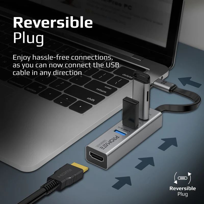 Promate MediaHub-C3 4K Vivid Clarity USB-C to HDMI Adapter - Image 3