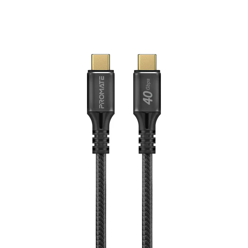 Promate powerbolt240-2M 240W Super Speed Fast Charging USB-C Cable - Black - Image 2