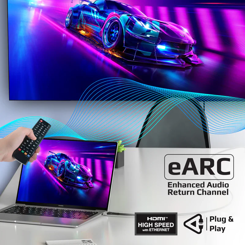 Promate PRIMELINK8K-300 Certified Ultra-High-Speed 8K@60Hz HDMI Cable - Image 4