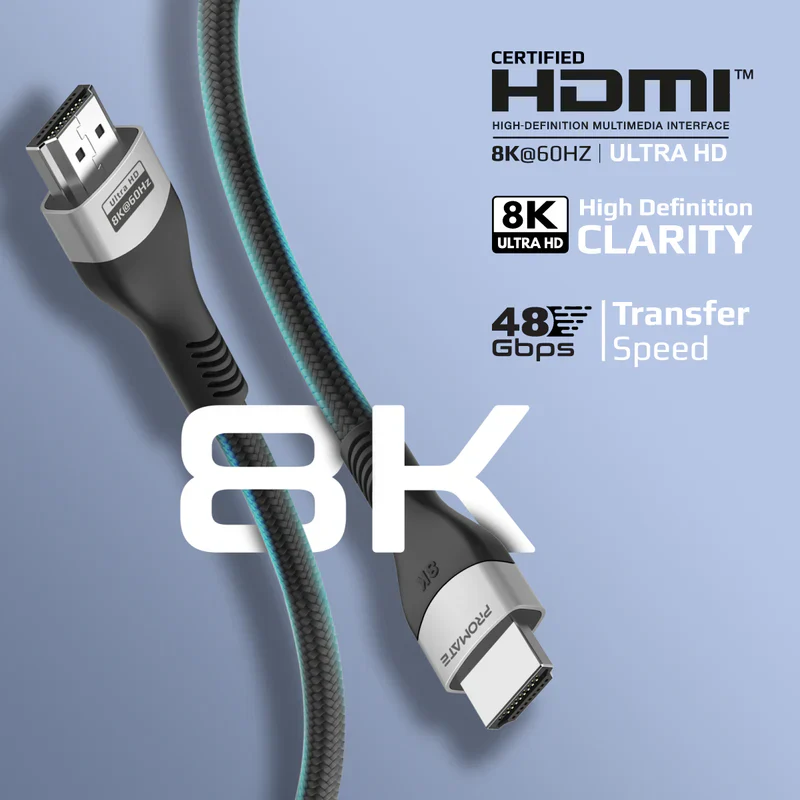 Promate PRIMELINK8K-300 Certified Ultra-High-Speed 8K@60Hz HDMI Cable - Image 5