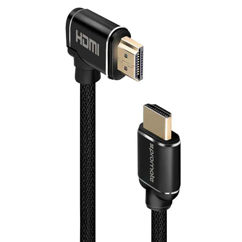 Promate PROLINK4K1-300 High Definition Right Angle 4K HDMI Audio Video Cable - Image 2