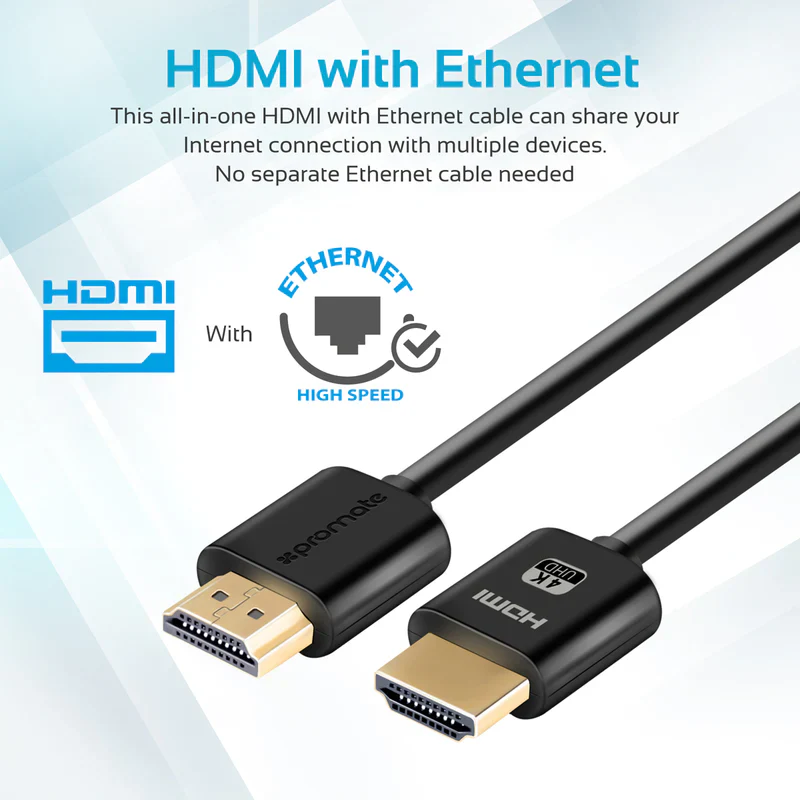 PROMATE PROLINK4K2-500 All-in-One HDMI with Ethernet Cable - Image 2