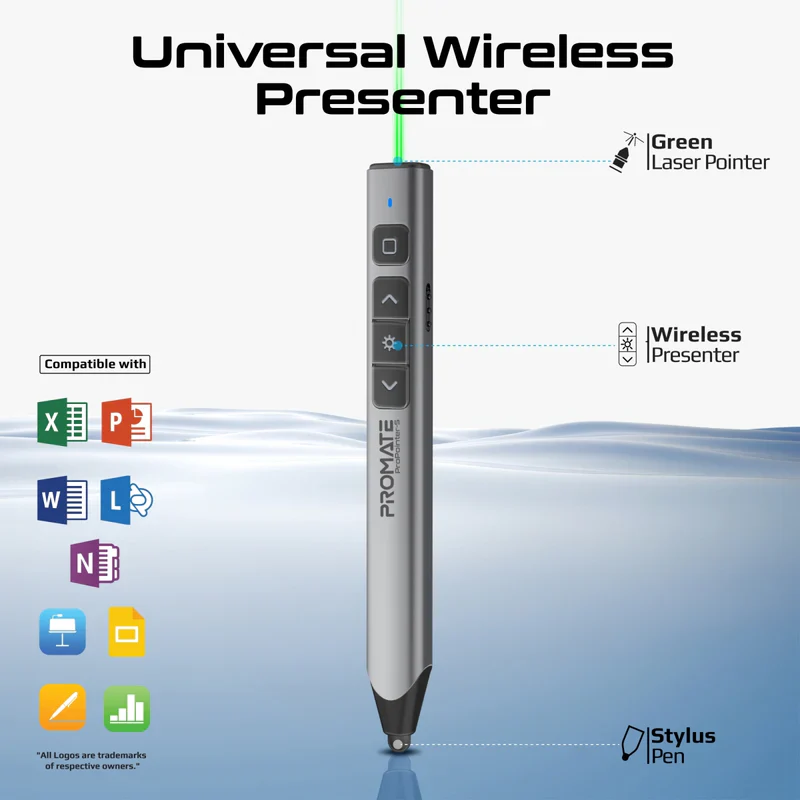 Promate PROPOINTER-S Universal Intuitive Wireless Presenter with Stylus Pen - Image 3