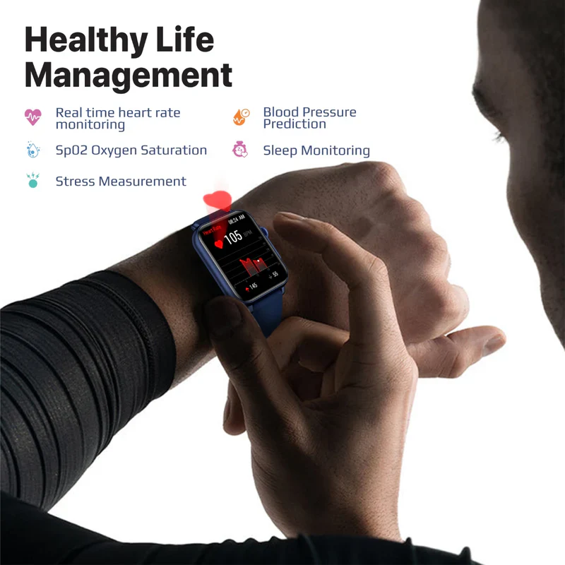 Promate PROWATCH-B18 SuperFit Smart watch With Handsfree Support - Graphite - Image 4