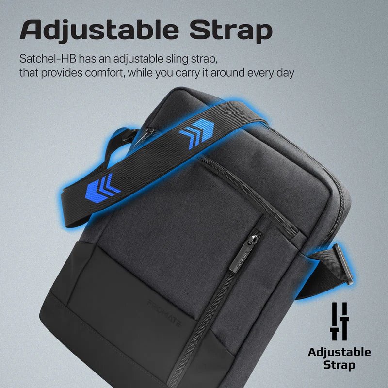 Promate satchel-HB Sleek Comfort 13â Tablet Handbag with Multiple Compartments - Black - Image 4