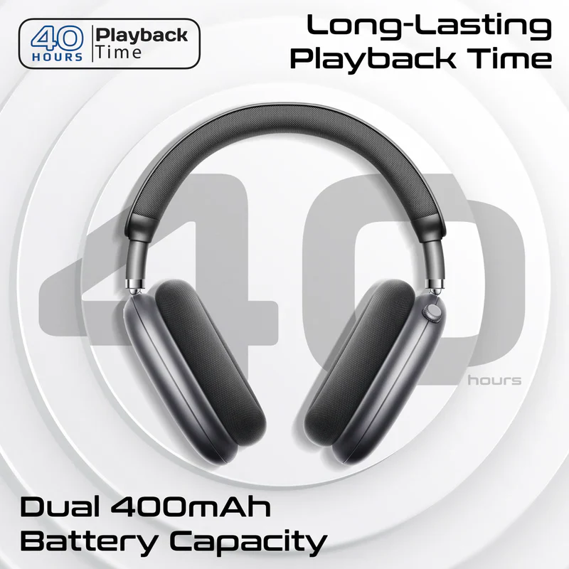 Promate Serene High-Definition Hybrid ANC Headphones with 360° Spatial Audio - Image 3