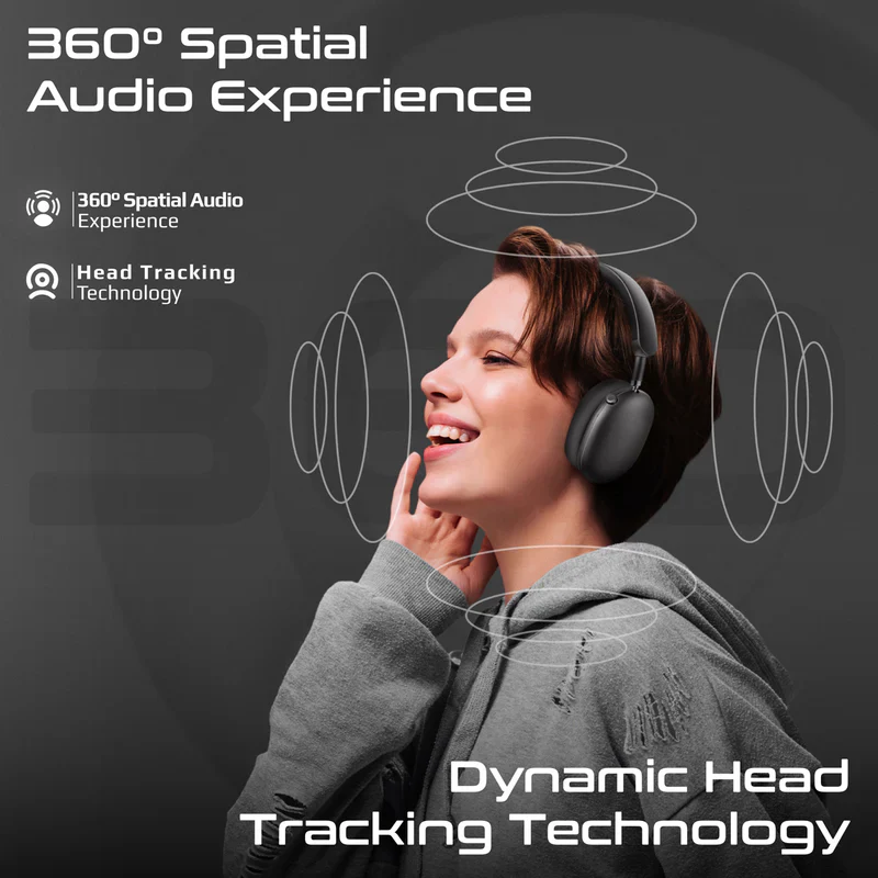 Promate Serene High-Definition Hybrid ANC Headphones with 360° Spatial Audio - Image 5