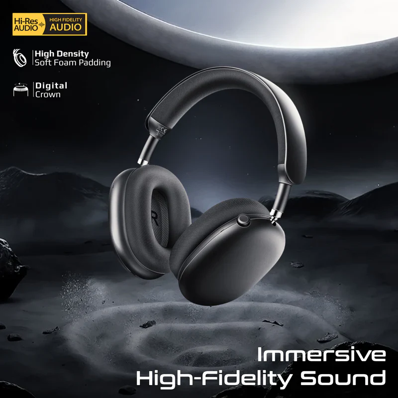 Promate Serene High-Definition Hybrid ANC Headphones with 360° Spatial Audio - Image 7
