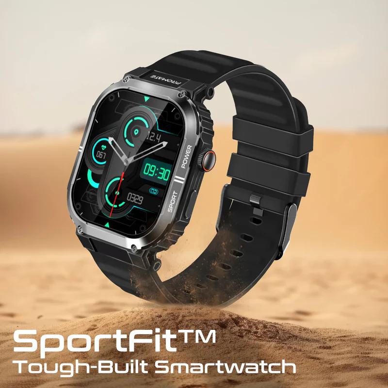 Promate SportFit Tough-Built Smart watch with BT Calling - Green - Image 3